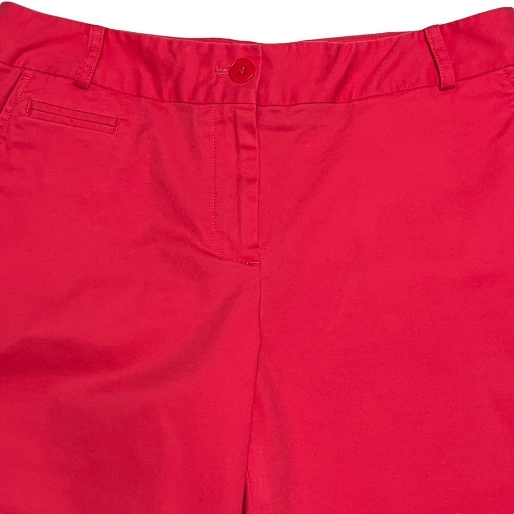 Talbots Chino Bermuda Shorts Pink Size 2 Cotton Stretch Preppy - Picture 5 of 12